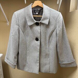 Women's 8 - GIORGIO SANT'ANGELO Two Button Gray Blazer